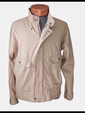 London Fog Winning Edge Khaki Field Jacket with Snap Flap Pockets